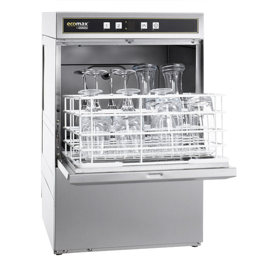 Hobart Ecomax G404SW-12B Undercounter Glasswasher - Integral Water Softener